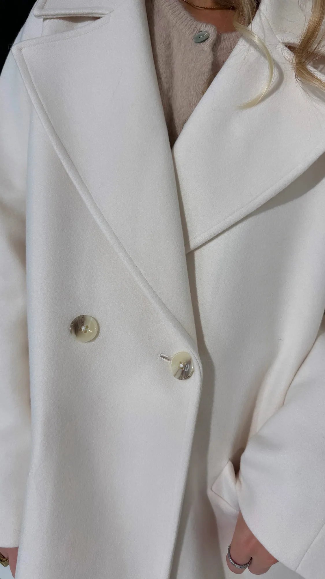 Manteau « BABA » écru laine